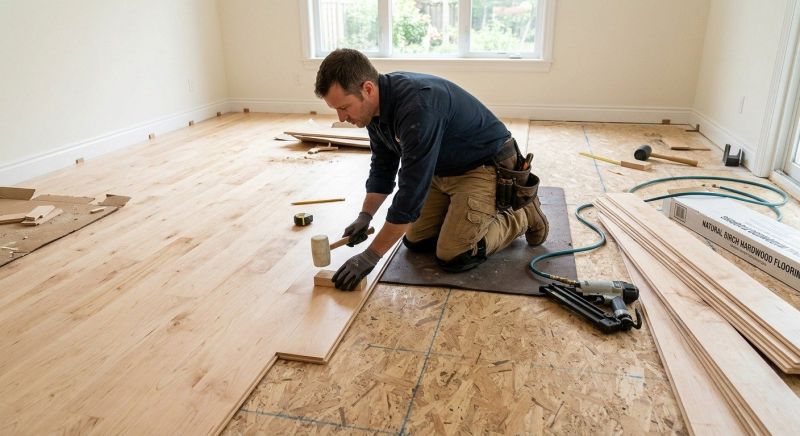 Birch Floor Installation in Woodinville, WA