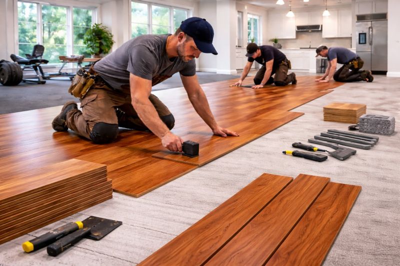 Cherry Floor Installation in Bellevue, WA