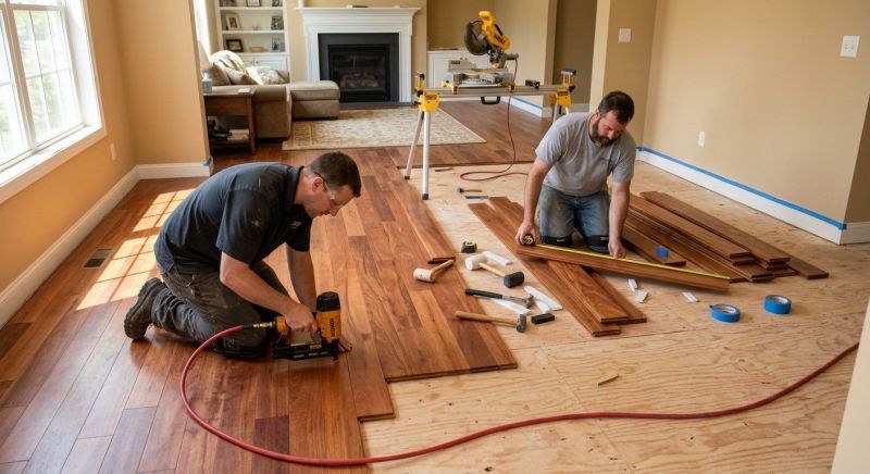 Cherry Floor Installation in Snohomish County, WA