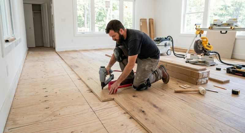 Oak Floor Installation in Bainbridge Island, WA