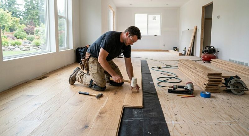 Oak Floor Installation in Port Gamble, WA
