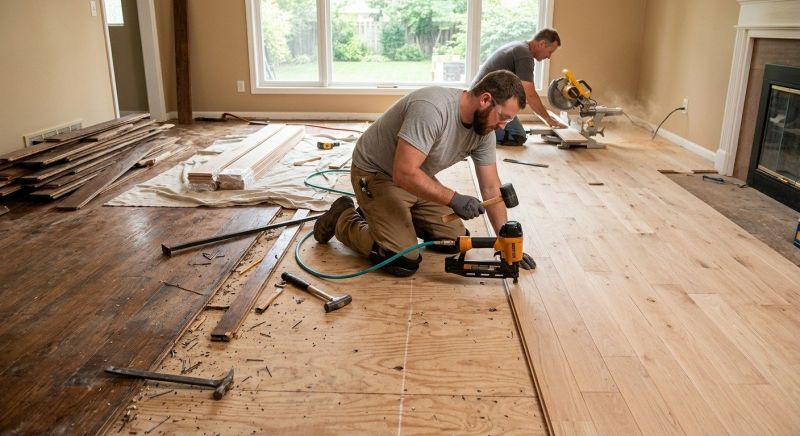 Wood Floor Replacement in Bainbridge Island, WA