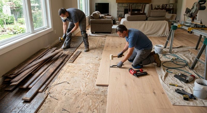 Wood Floor Replacement in Mercer Island, WA